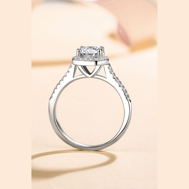 1 Carat Moissanite 925 Sterling Silver Ring