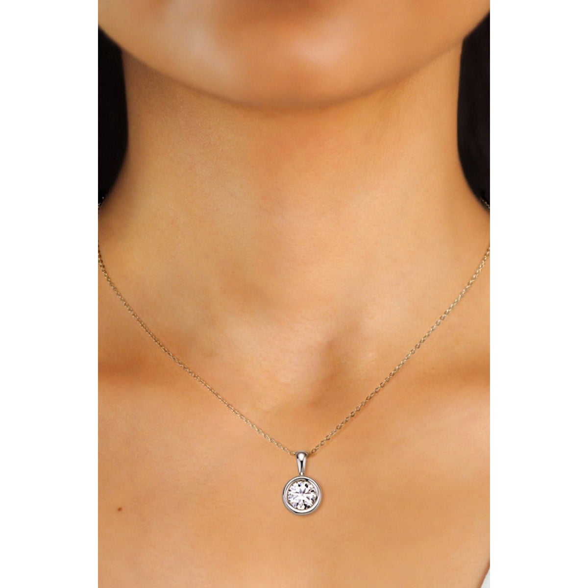 2 Carat Moissanite 925 Sterling Silver Necklace