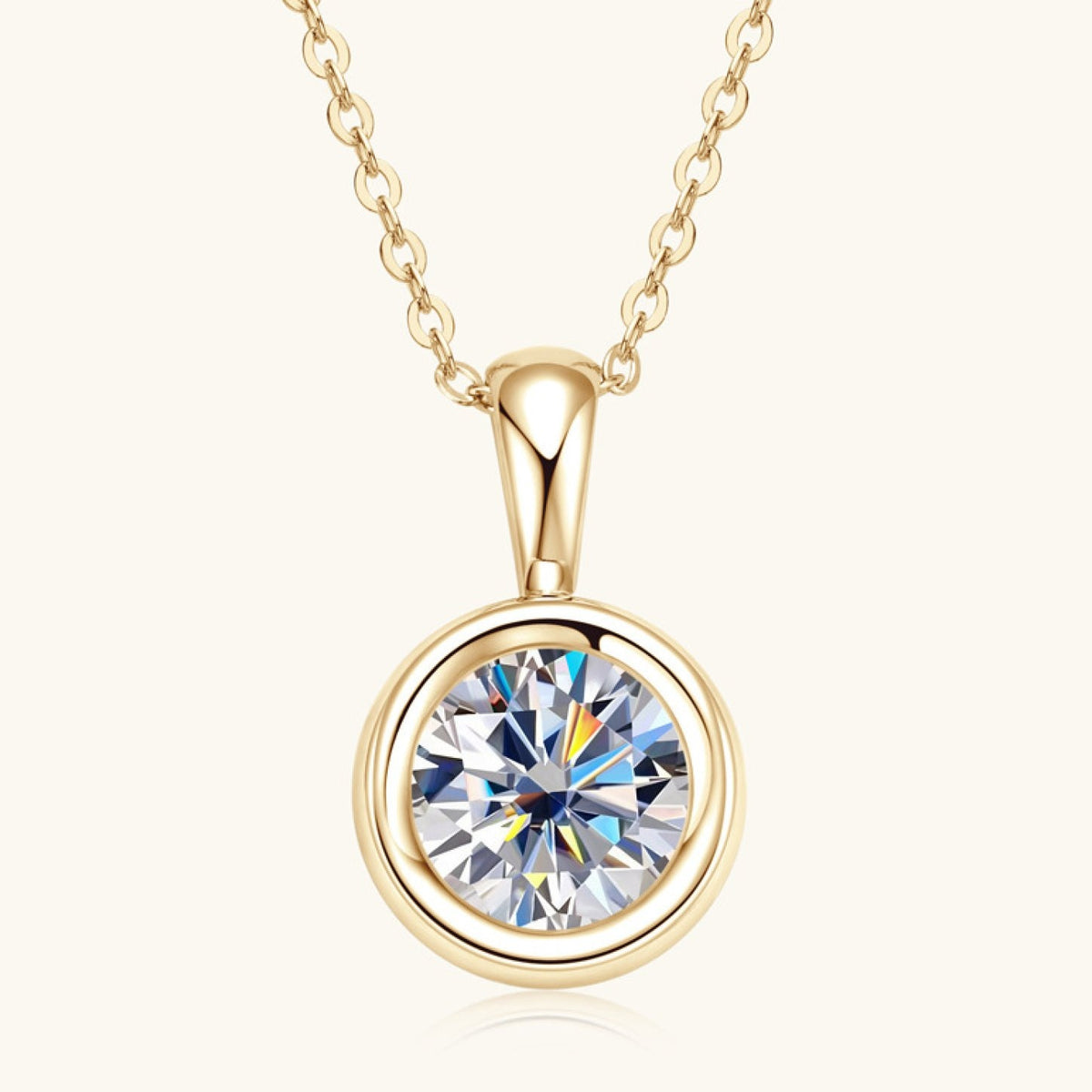 2 Carat Moissanite 925 Sterling Silver Necklace