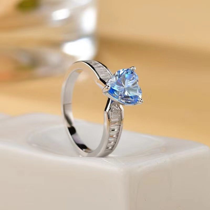 2 Carat Moissanite 925 Sterling Silver Ring