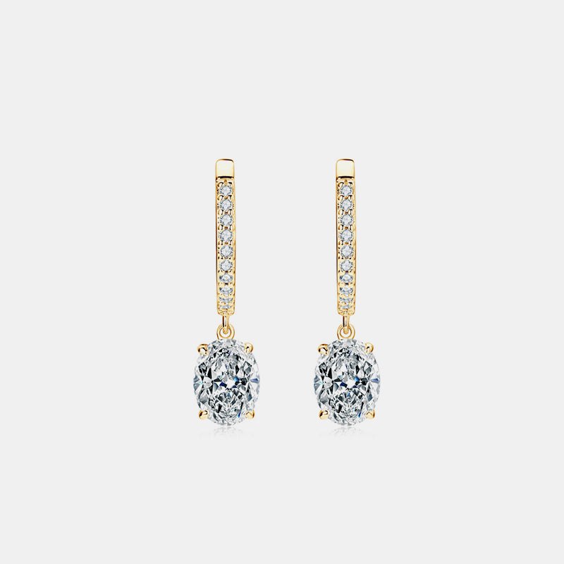 3 Carat Moissanite 925 Sterling Silver Earrings