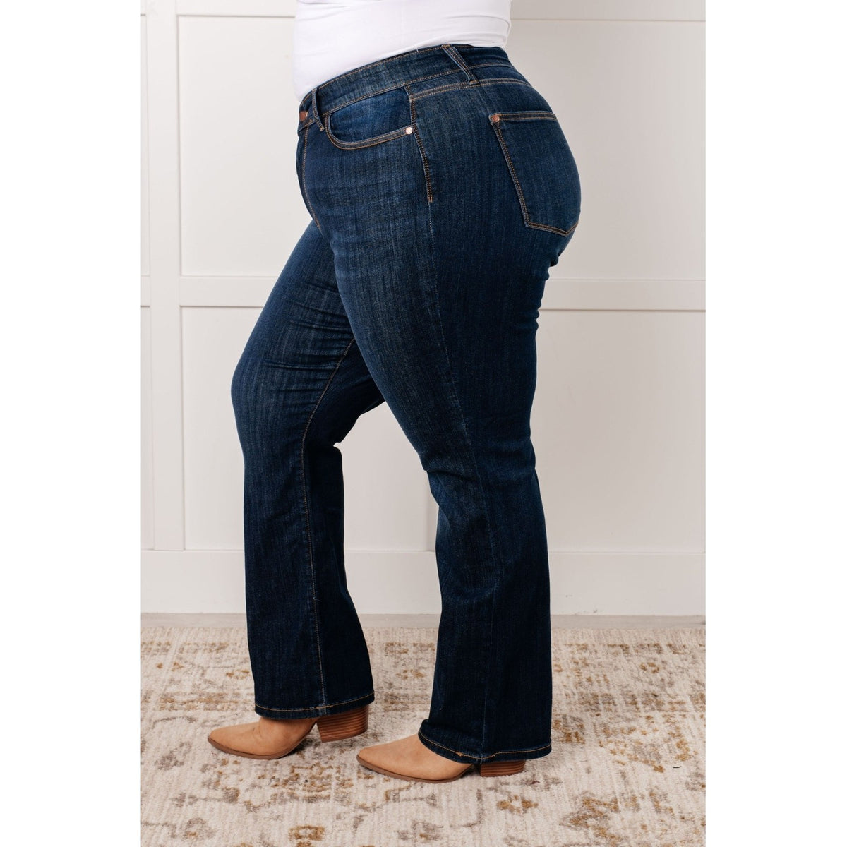 Alaina High Rise Classic Straight Jeans