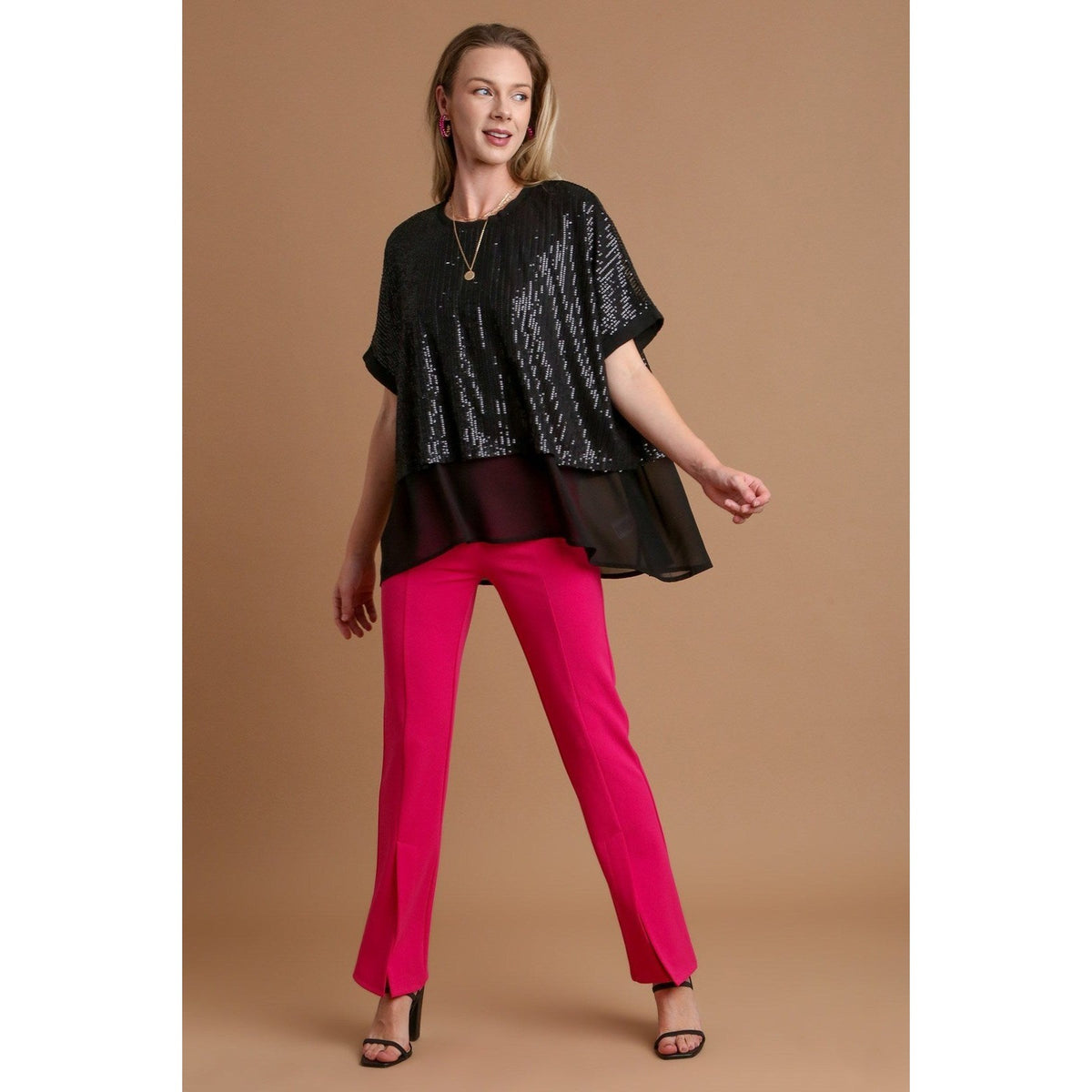 Aria Sequin Layered Blouse