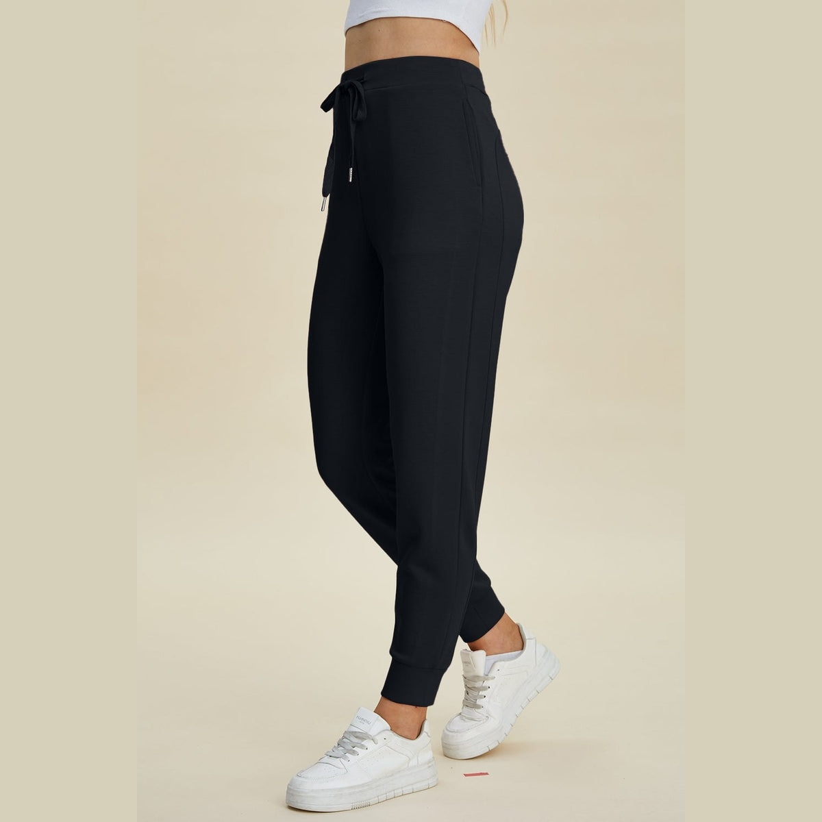 Basic Bae Full Size Air Scuba Drawstring High Waist Joggers