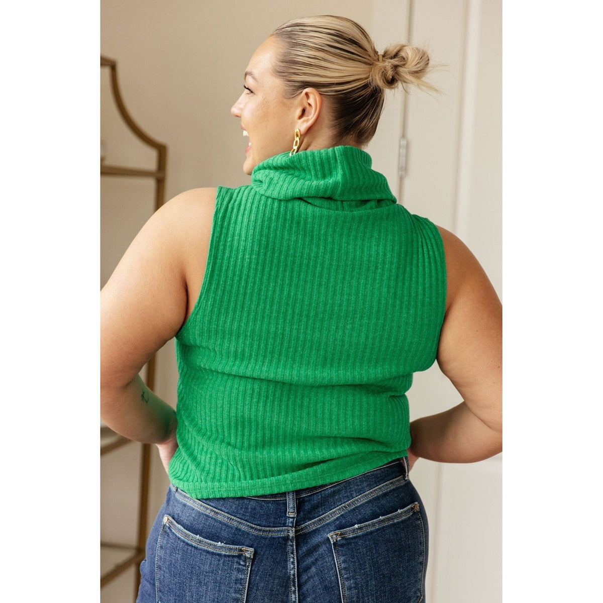 Before You Go Sleeveless Turtleneck Sweater