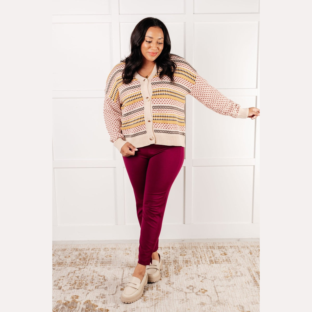 Between You And Me Striped Cardigan