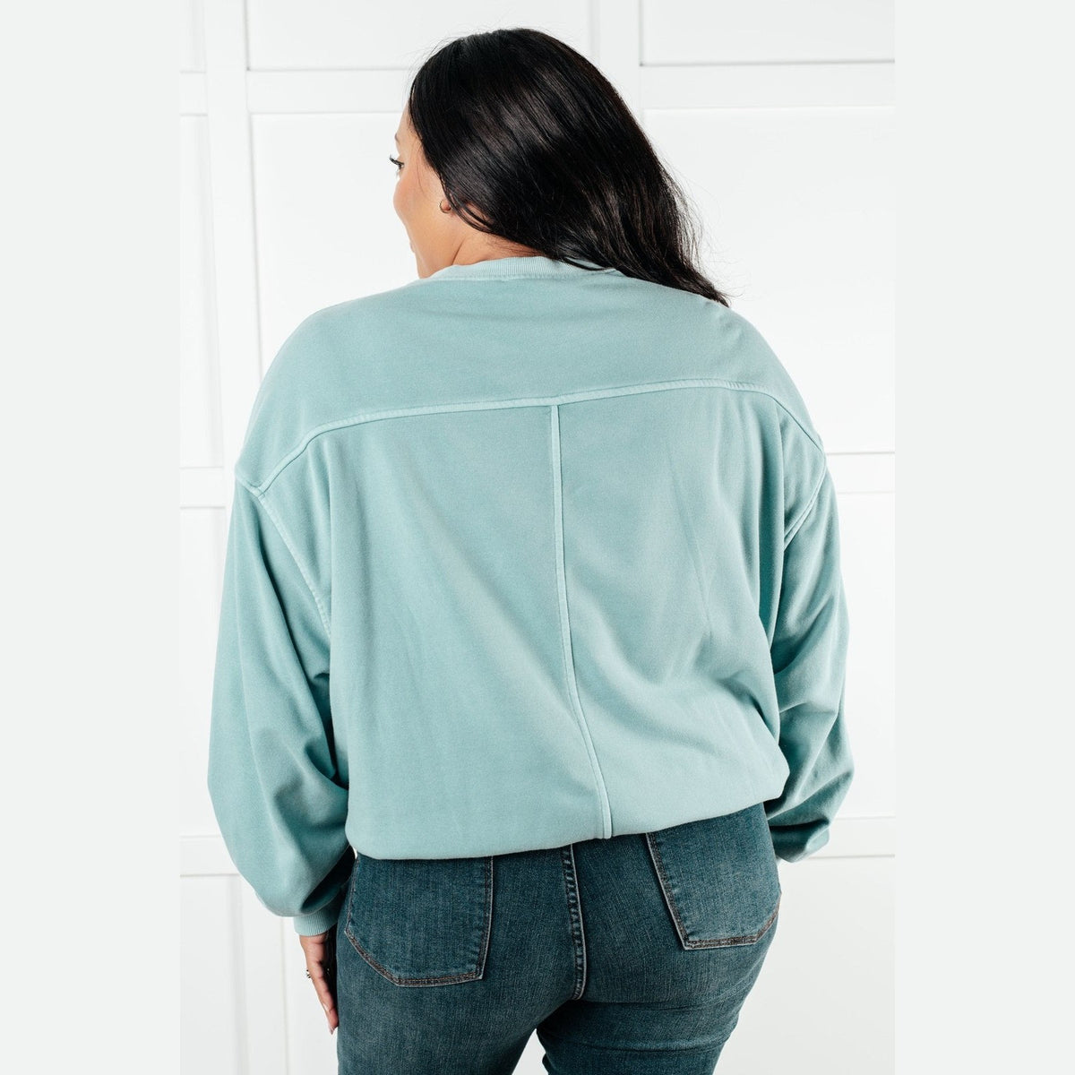 Beyond the Basics Pullover in Blue Grey