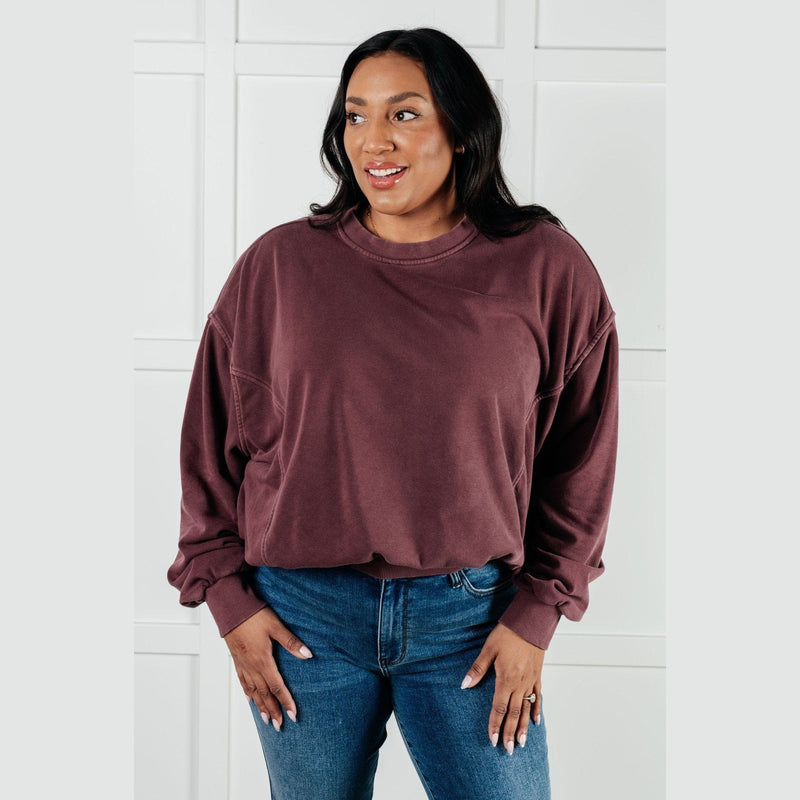 Beyond the Basics Pullover in Eggplant