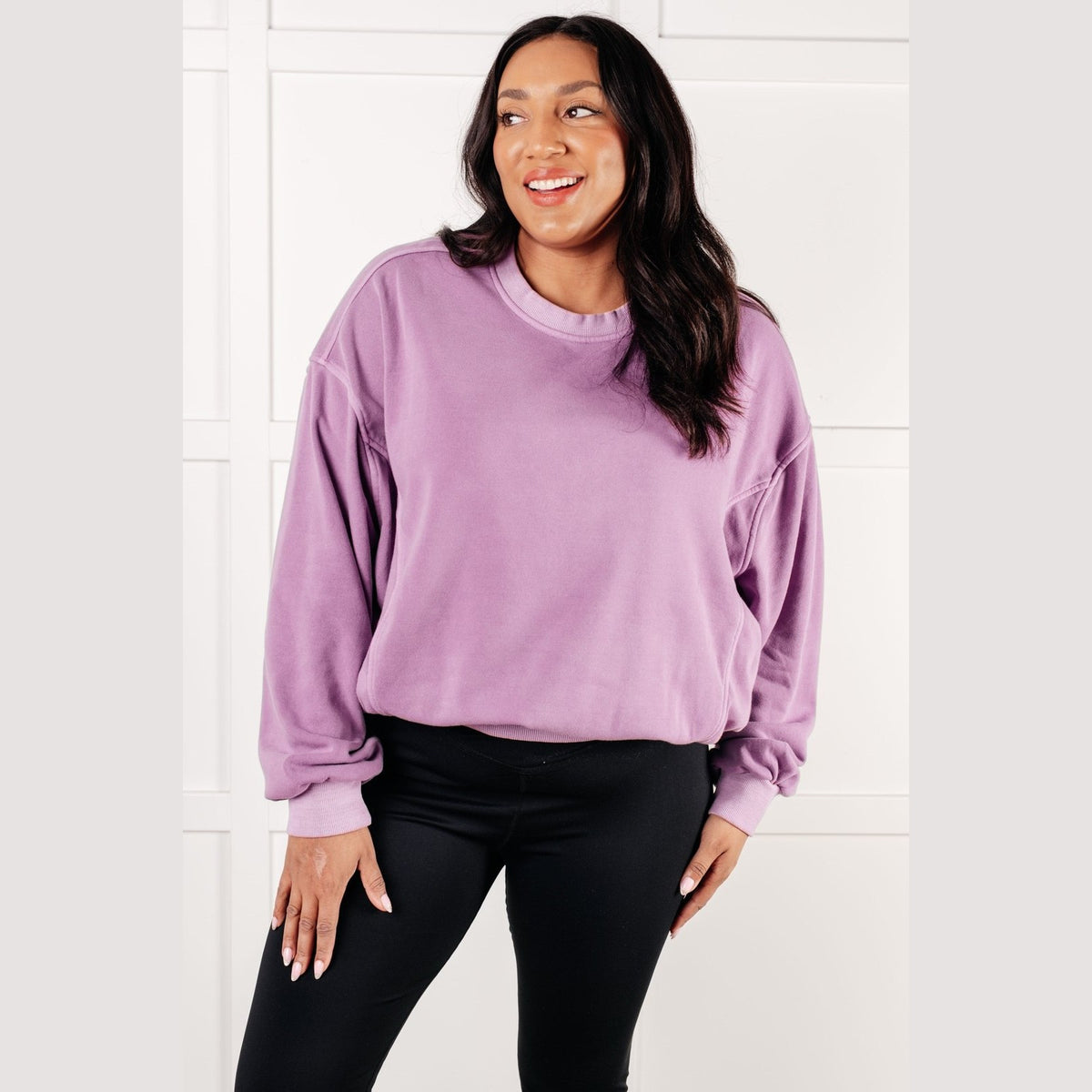 Beyond the Basics Pullover in Violet