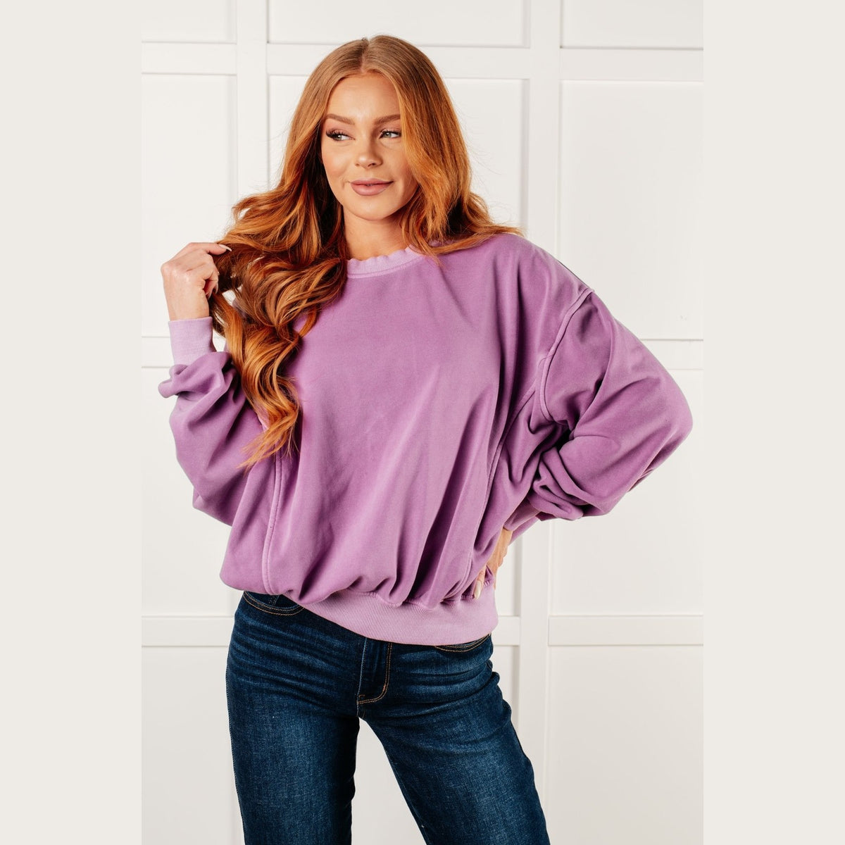 Beyond the Basics Pullover in Violet