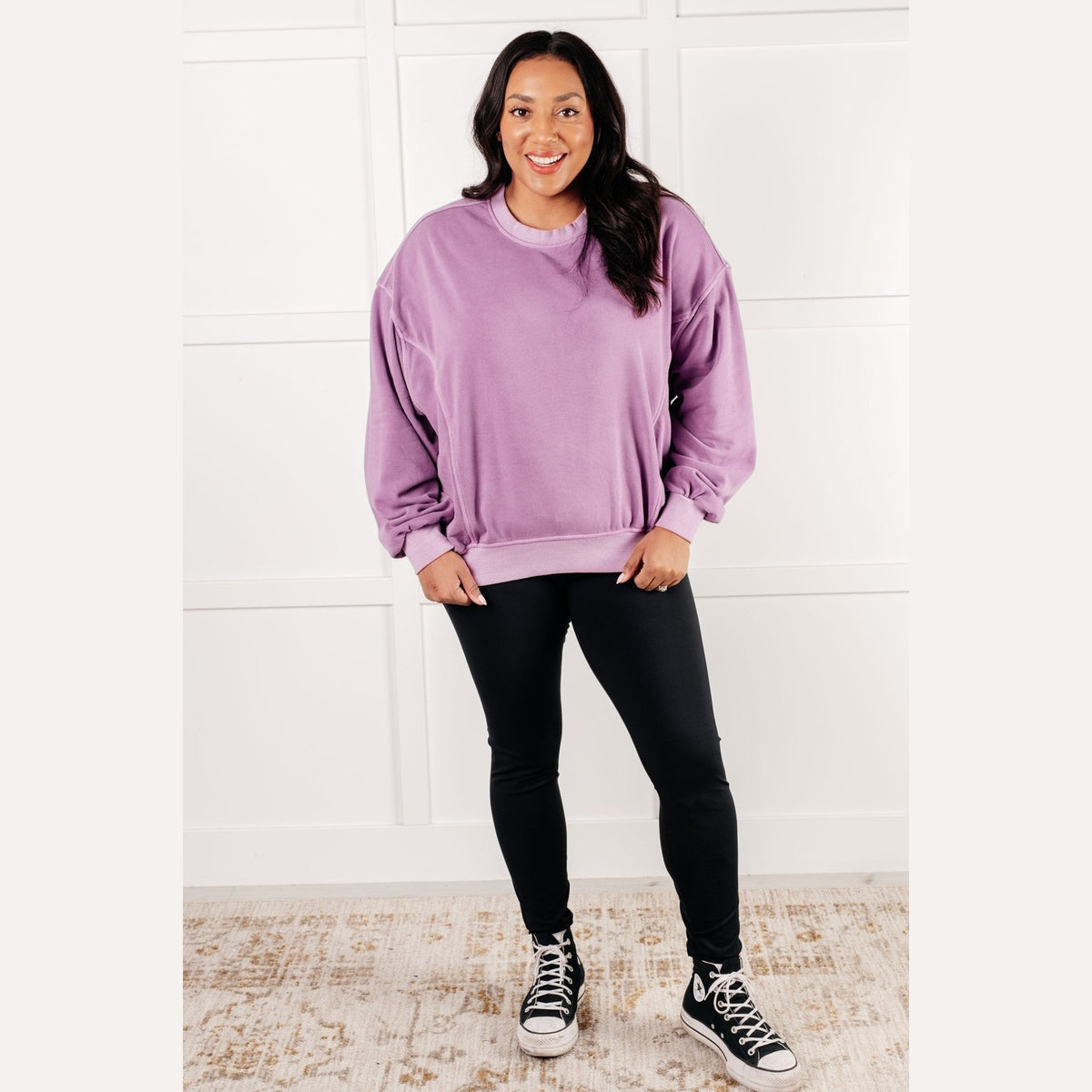 Beyond the Basics Pullover in Violet