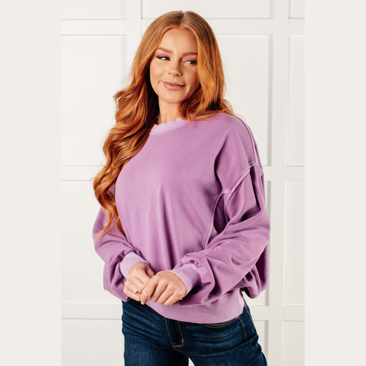 Beyond the Basics Pullover in Violet