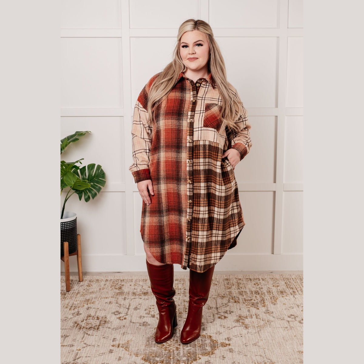 Cabin Fever Flannel Plaid Oversized Shacket