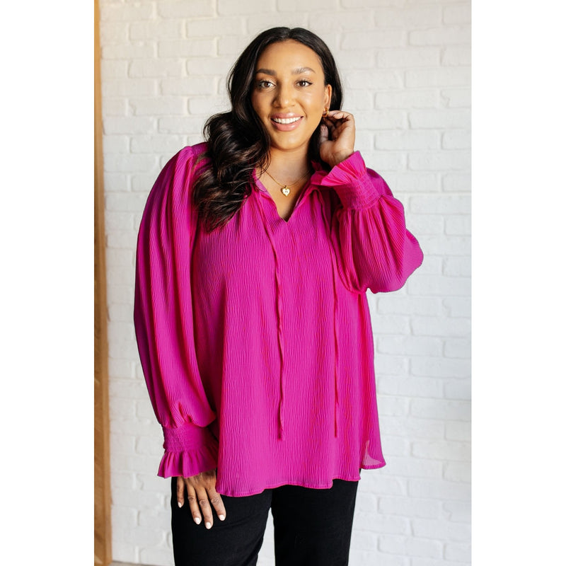 Candid Moment Ruffle Neckline Blouse