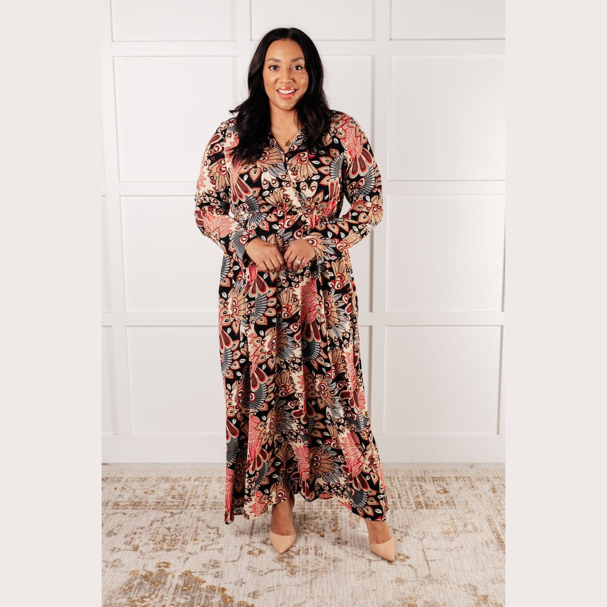 Changes Faux Wrap Maxi Dress