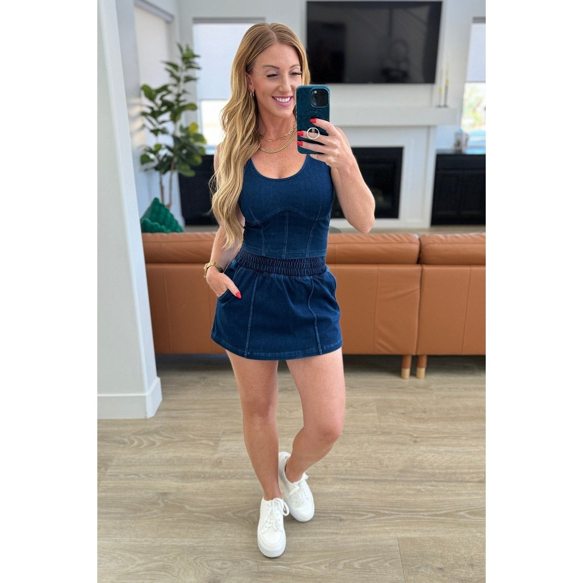 City Siren Skort in Denim