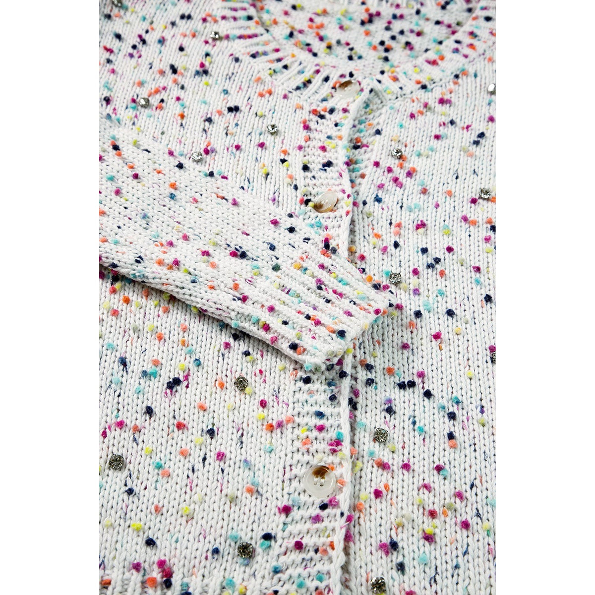 Confetti Button Up Long Sleeve Cardigan