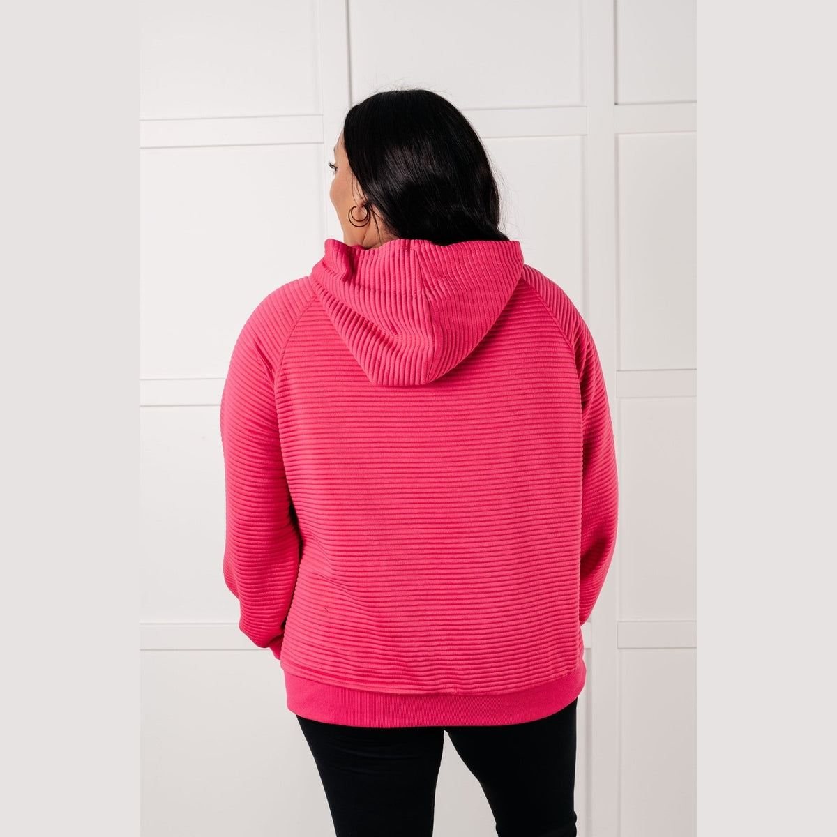 Crosswalk Textured Hoodie in Rose