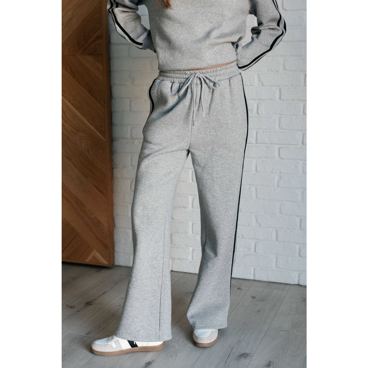 Don't Get Stuck Stripe Detail Sweatpants