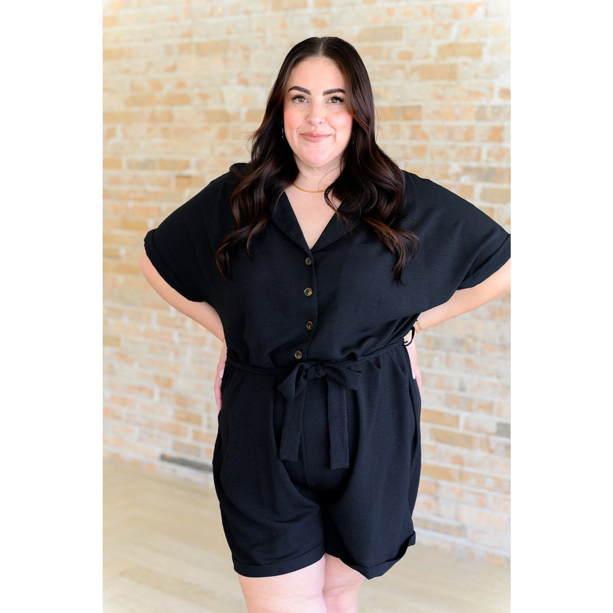 Don't Worry 'Bout a Thing V-Neck Romper