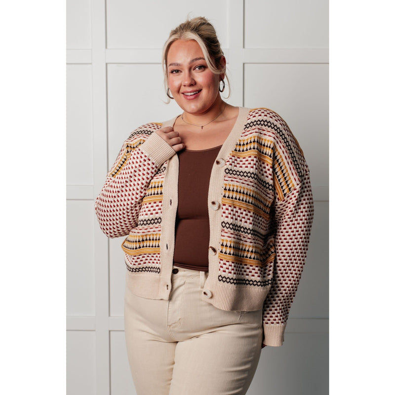 Effortless Elements Striped Cardigan