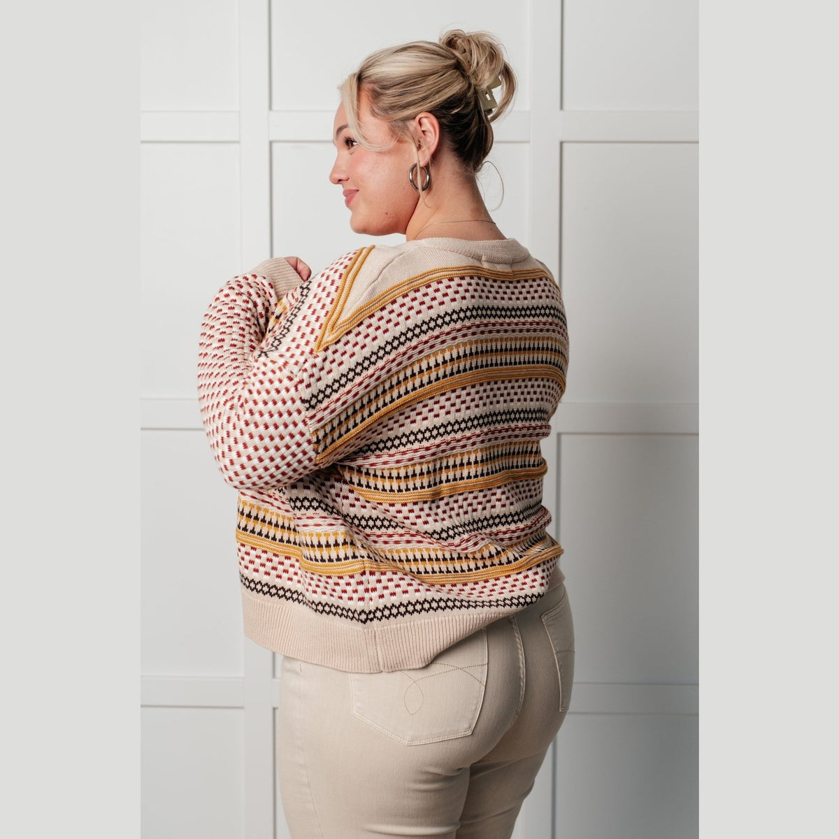 Effortless Elements Striped Cardigan