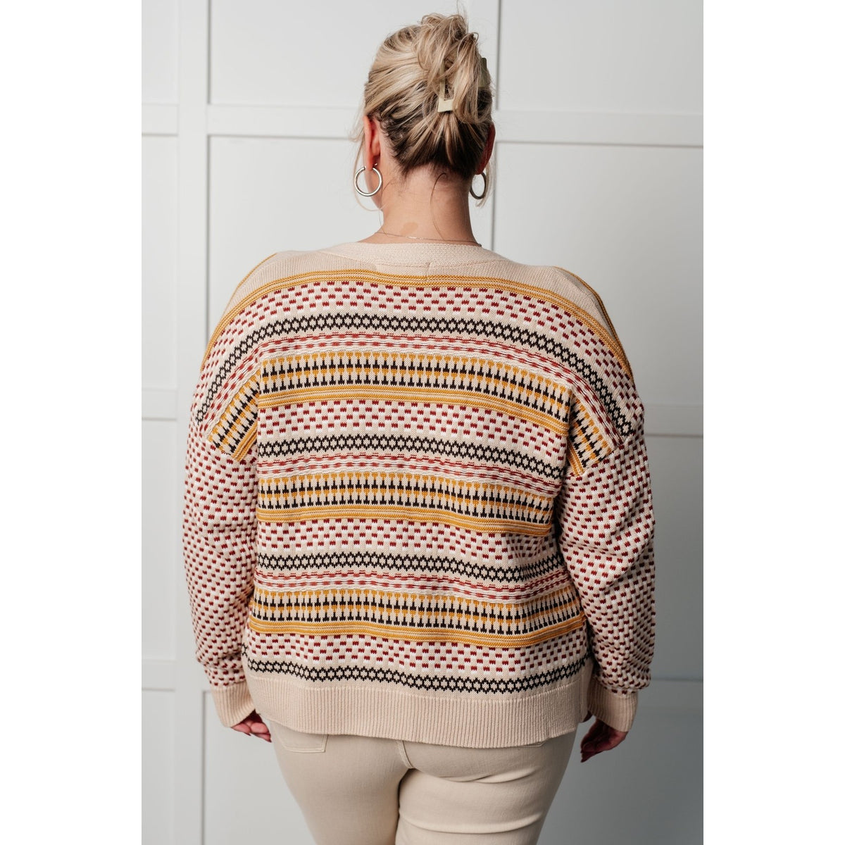 Effortless Elements Striped Cardigan