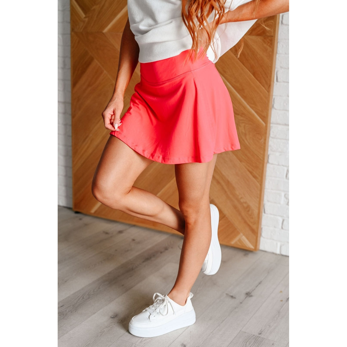 Game, Set and Match Tennis Skort in Flamingo Pink