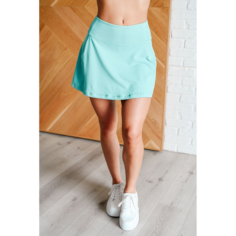 Game, Set and Match Tennis Skort in Tidal Wave