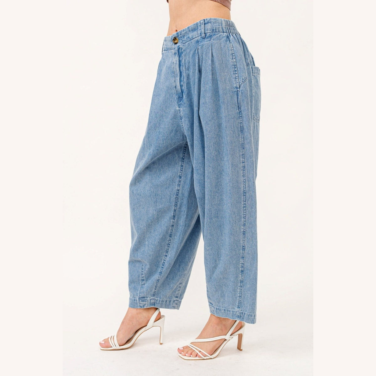 Genie In A Bottle Pleated Baggy Jeans