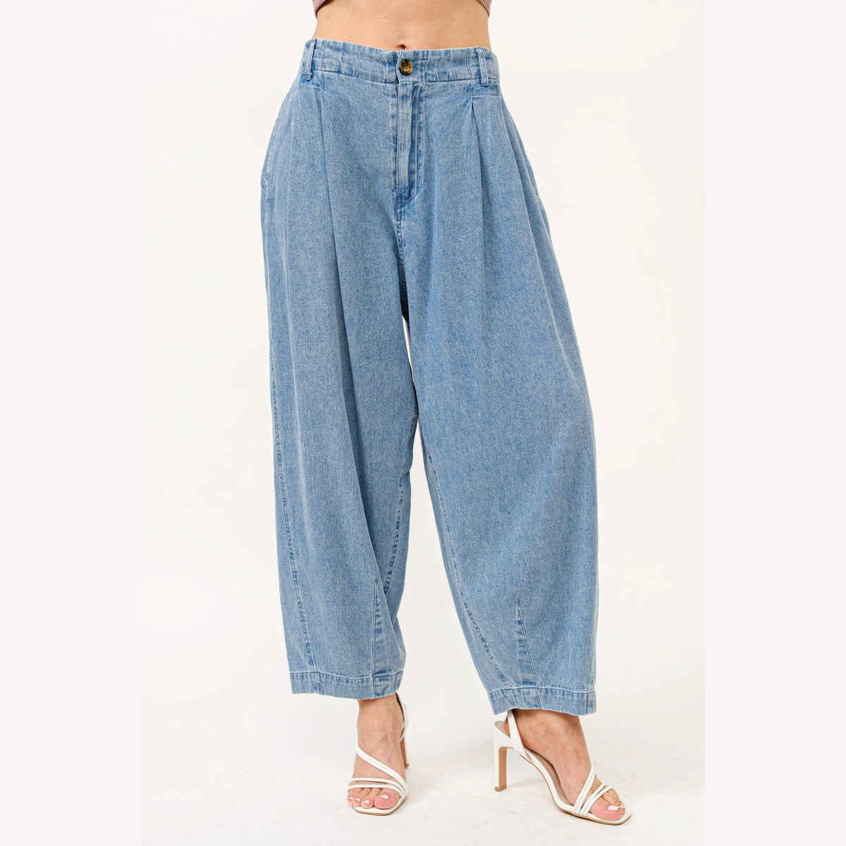 Genie In A Bottle Pleated Baggy Jeans