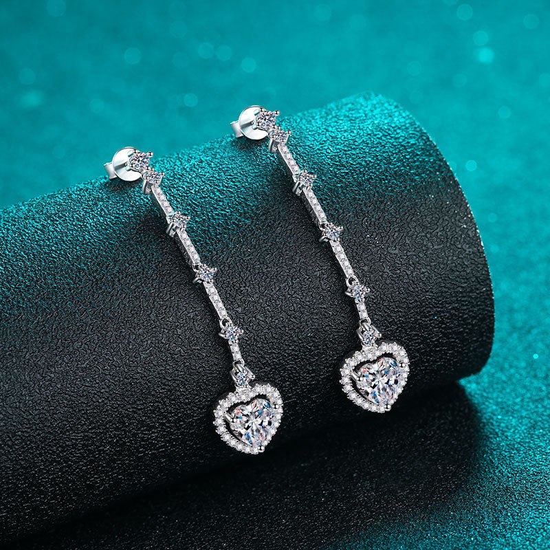 Heart 2 Heart 2 Carat Moissanite Earrings