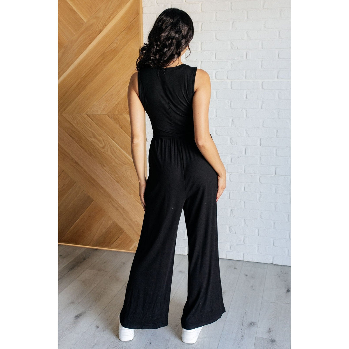 Hilary Wide Leg Jumpsuit in Black