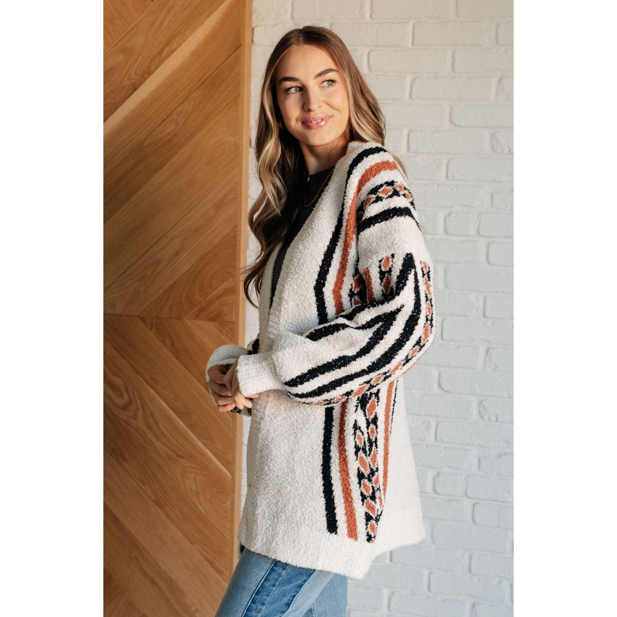 Holding On Aztec Print Cardigan