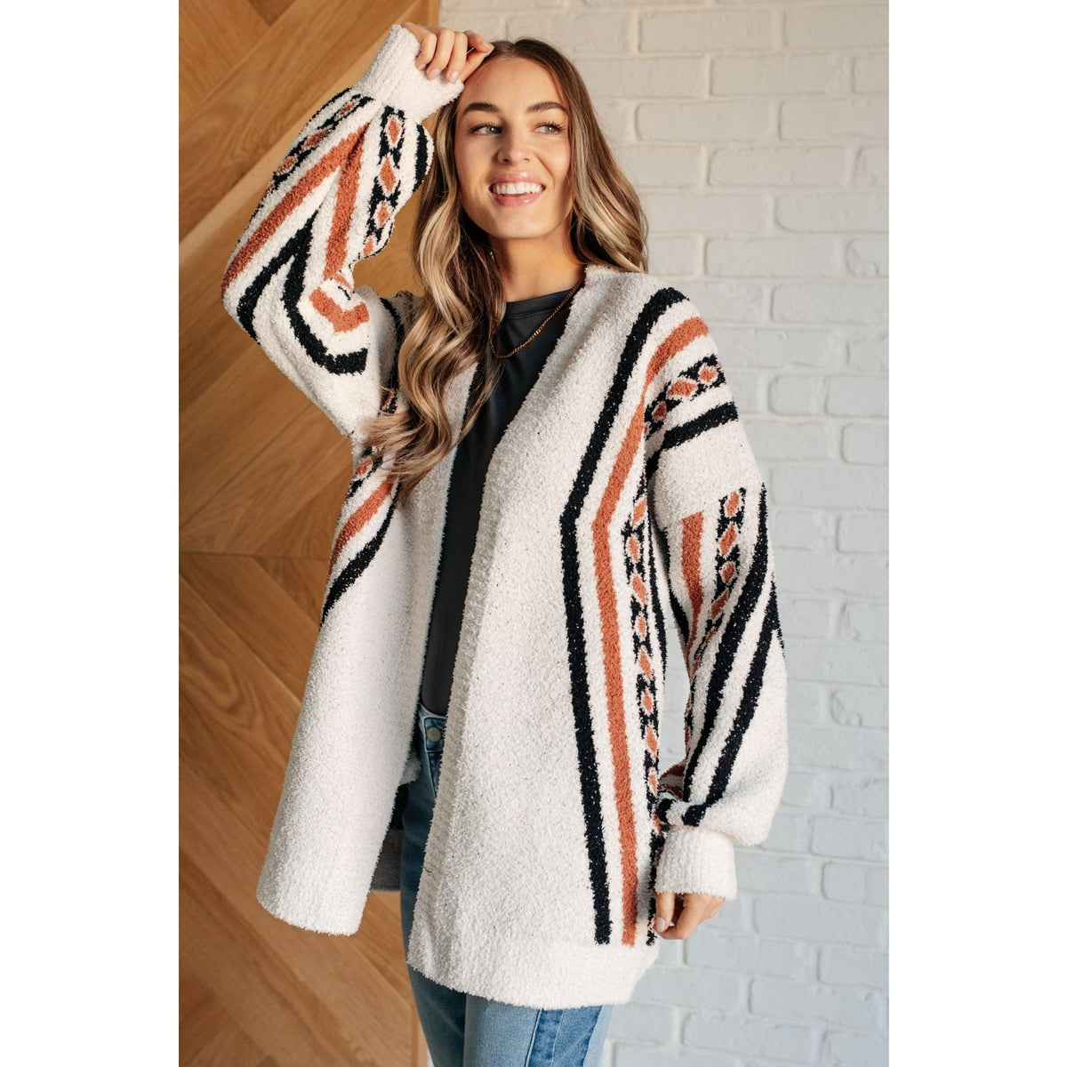 Holding On Aztec Print Cardigan