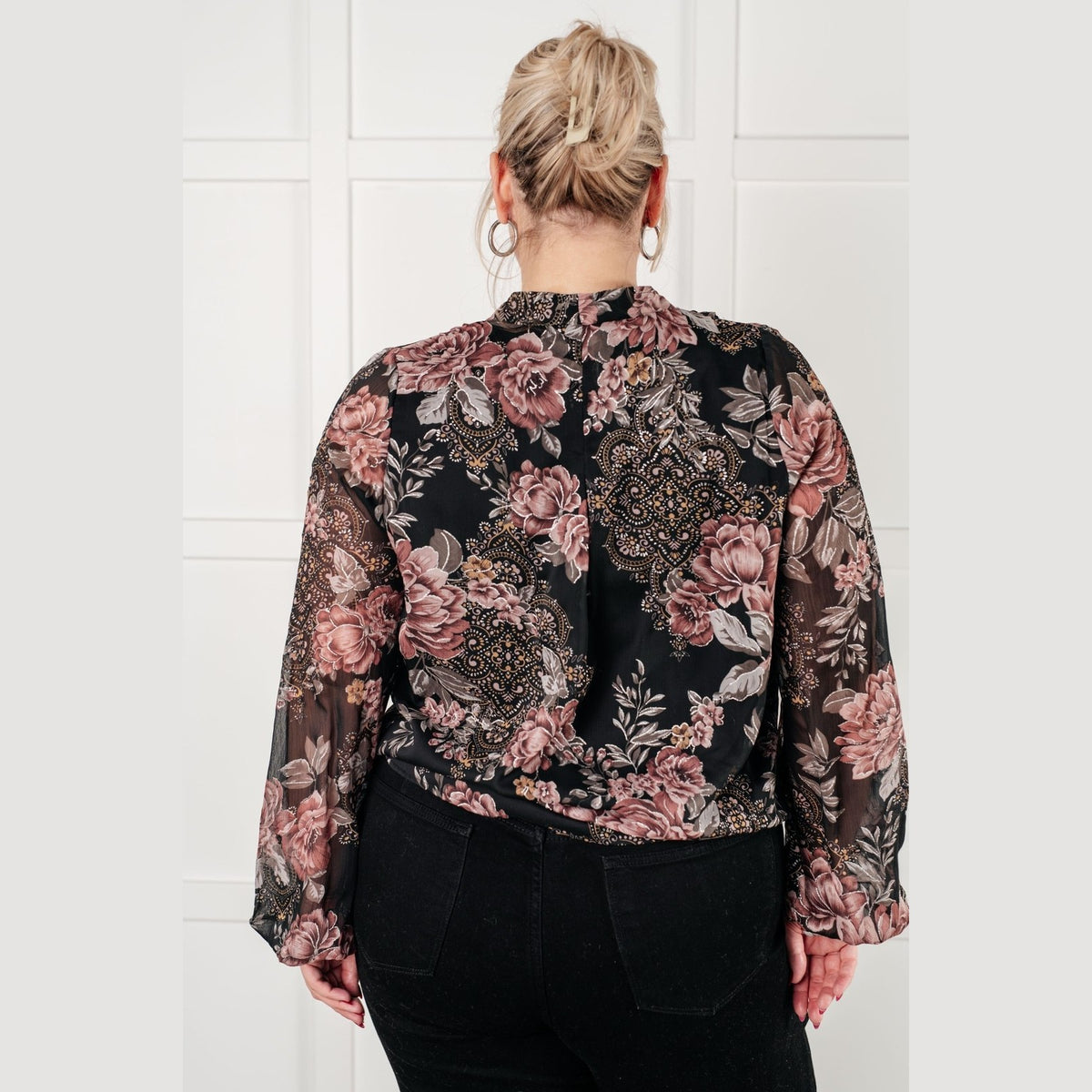 I Wish We Had it All Surplice Floral Blouse