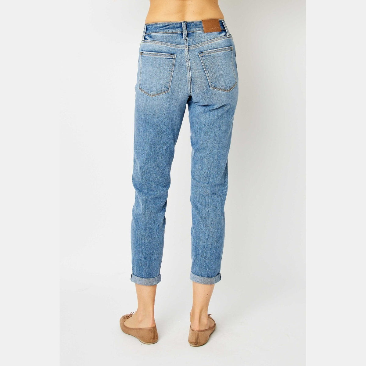 Judy Blue Full Size Cuffed Hem Slim Jeans