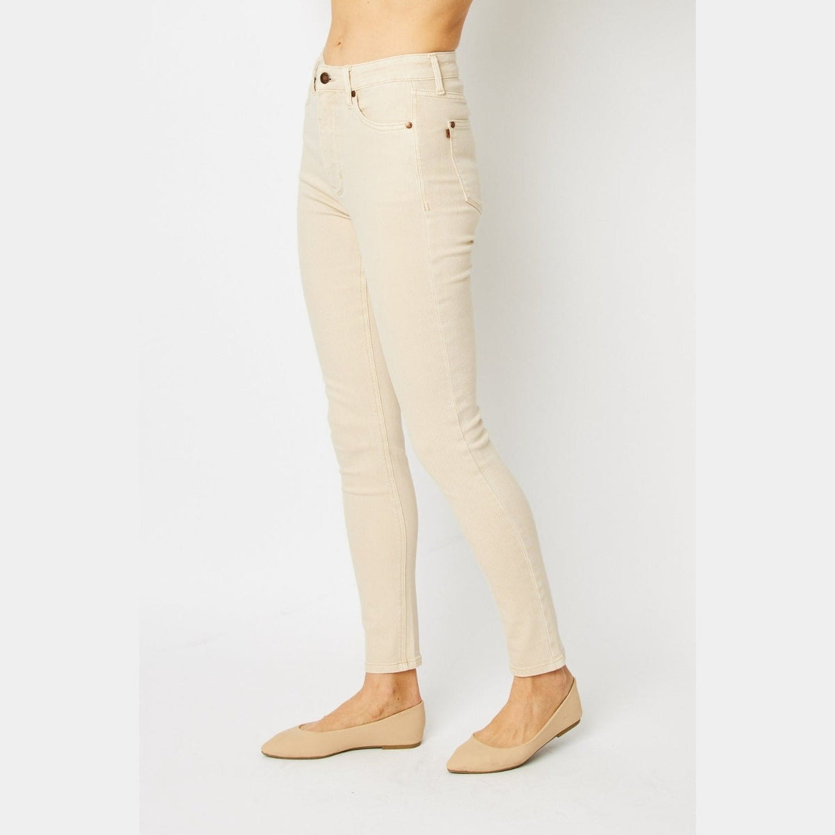 Judy Blue Full Size Garment Dyed Tummy Control Skinny Jeans