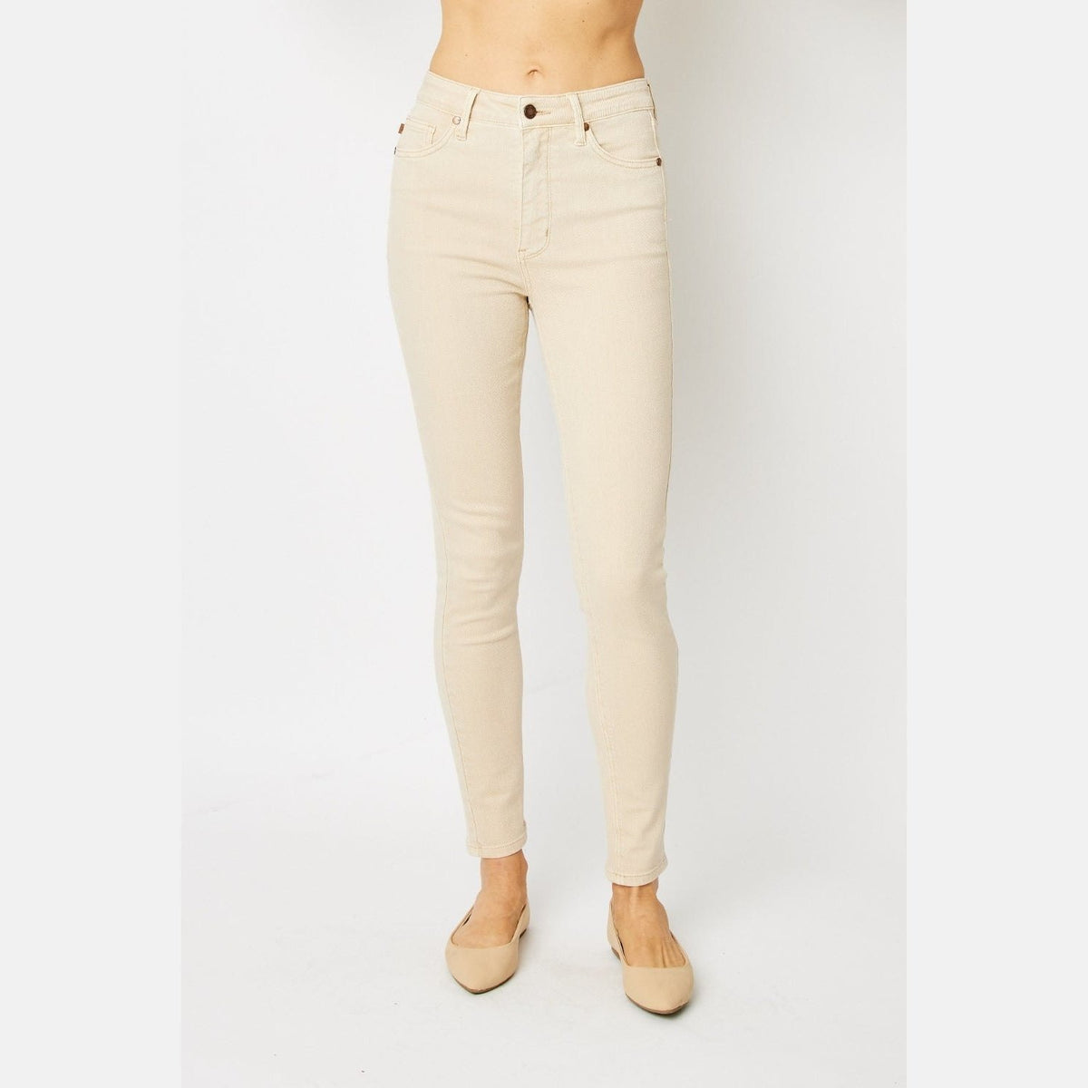 Judy Blue Full Size Garment Dyed Tummy Control Skinny Jeans