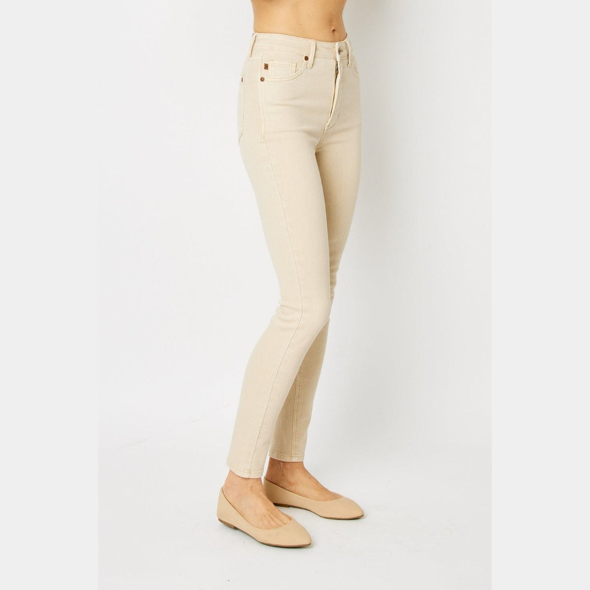 Judy Blue Full Size Garment Dyed Tummy Control Skinny Jeans