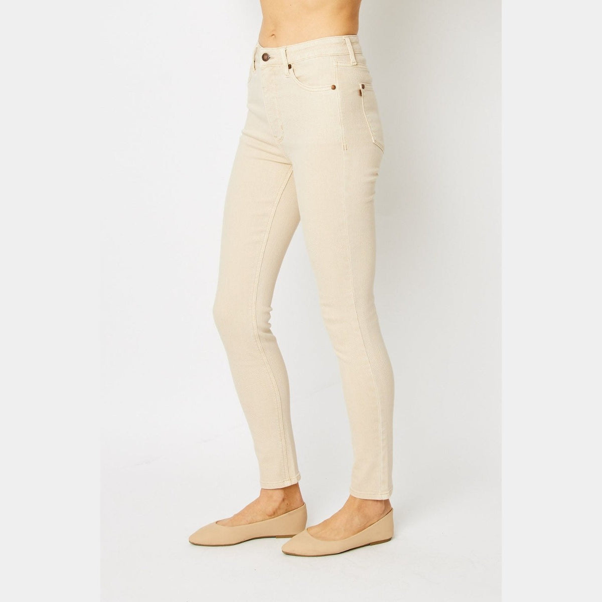 Judy Blue Full Size Garment Dyed Tummy Control Skinny Jeans