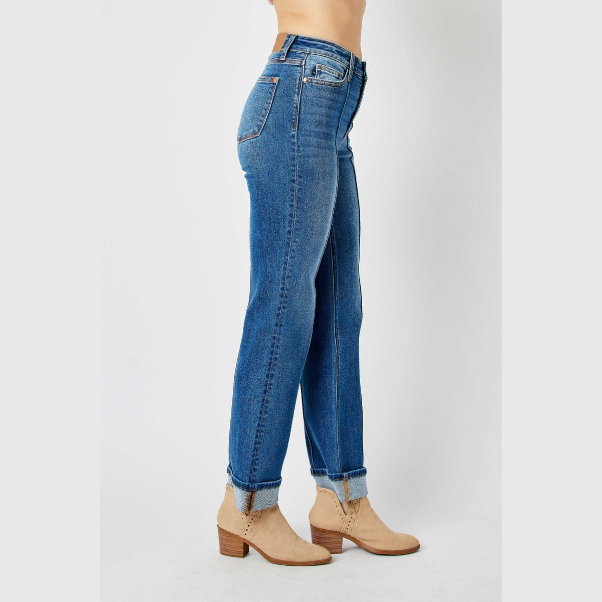 Judy Blue Full Size High Waist Front Seam Detail Straight Jeans