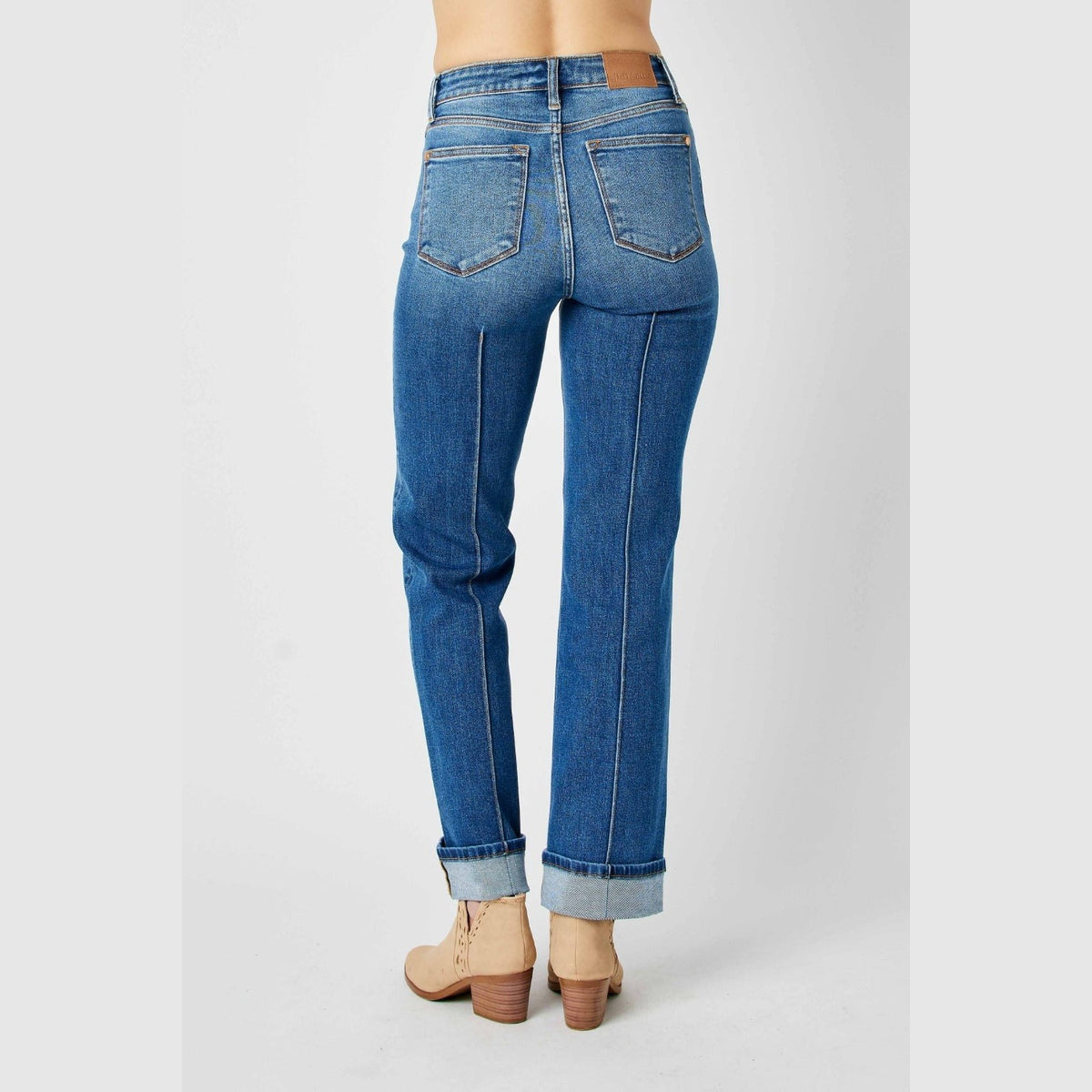 Judy Blue Full Size High Waist Front Seam Detail Straight Jeans