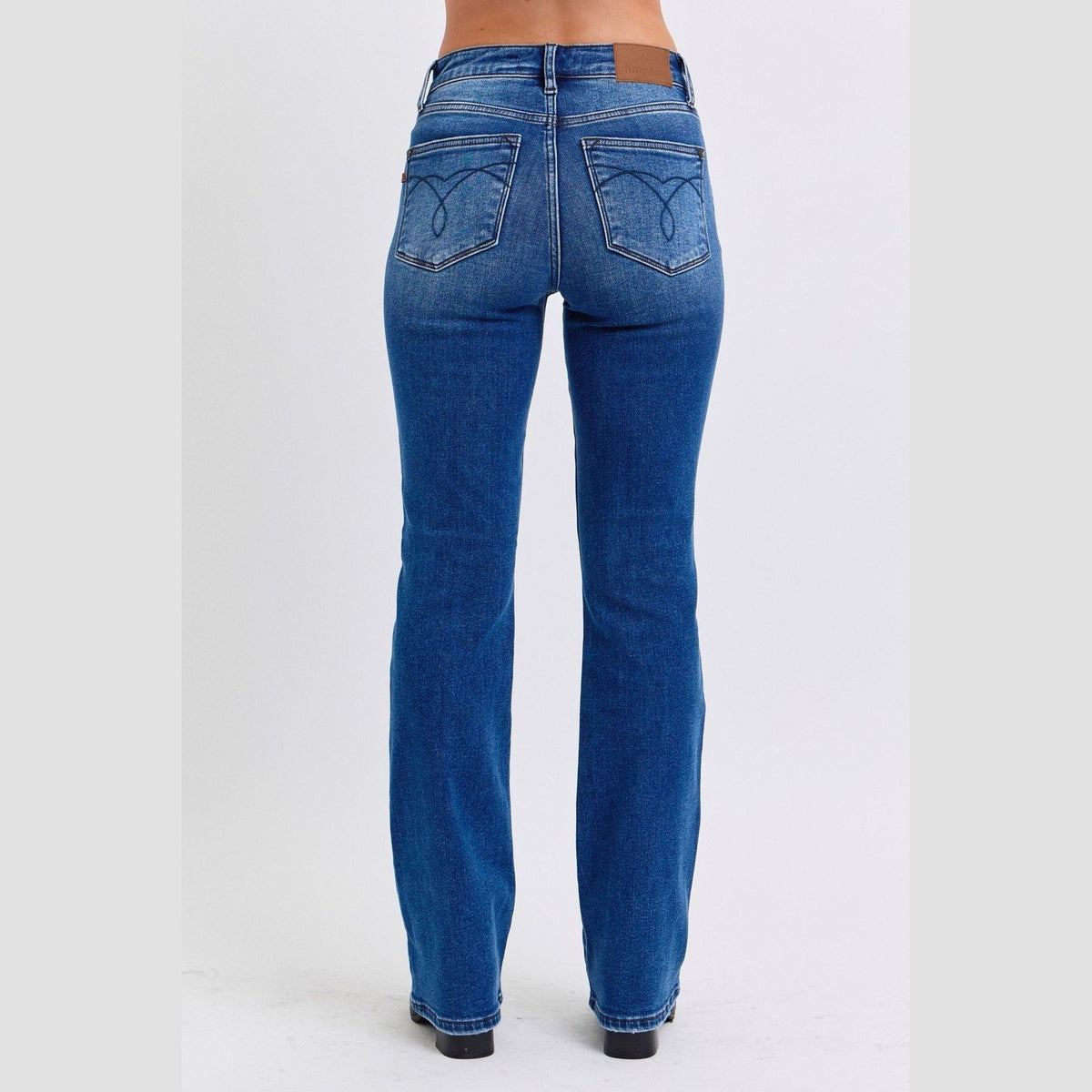 Judy Blue Full Size Run Mid-Rise Bootcut Jeans with Thermal Lining