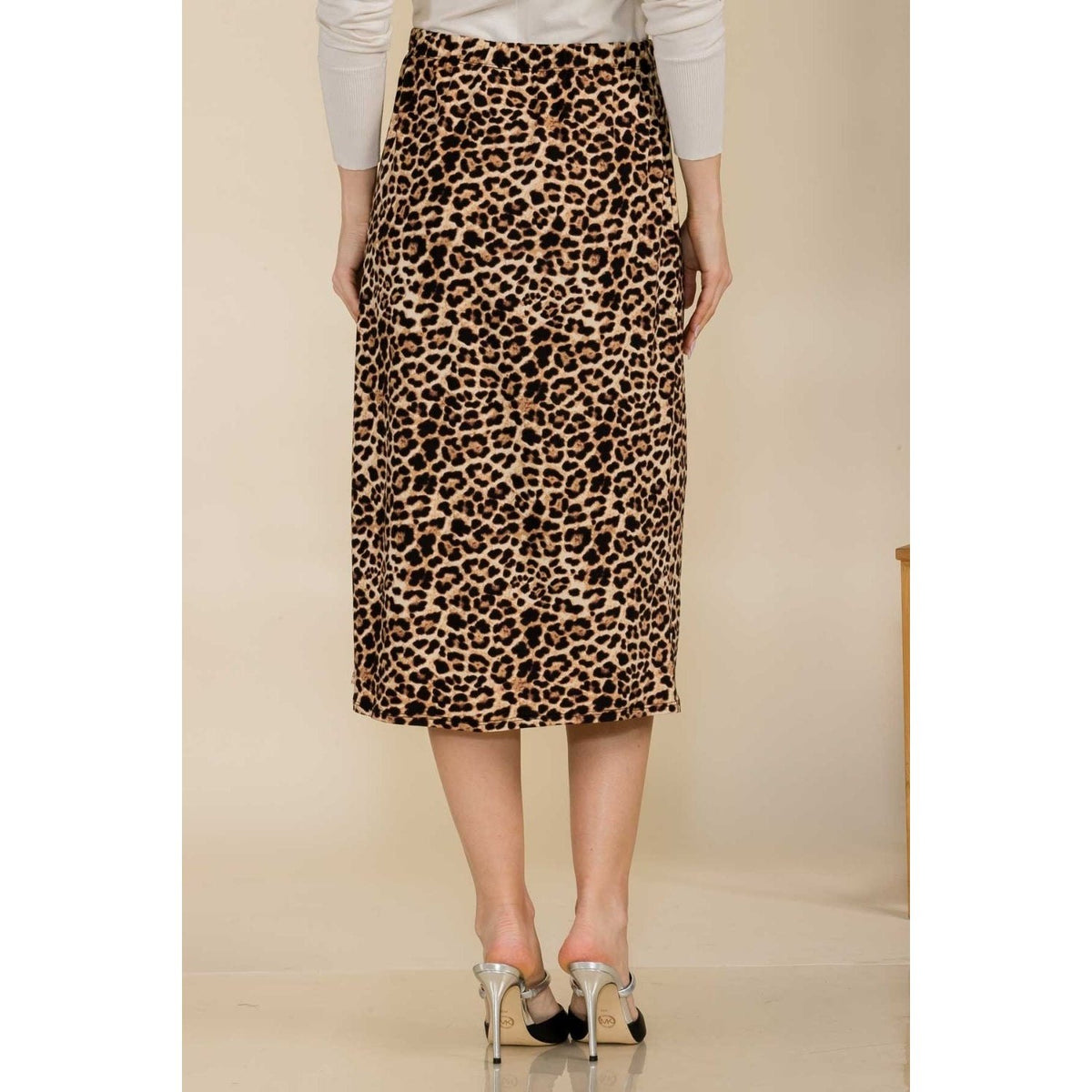 Jungle Fever Leopard Midi Skirt