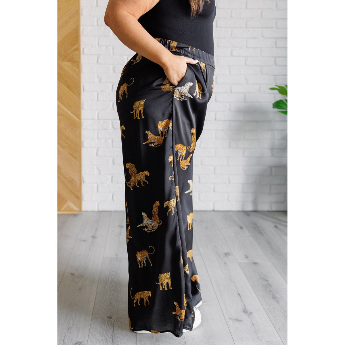 Legendary in Leopard Satin Wide Leg Pants