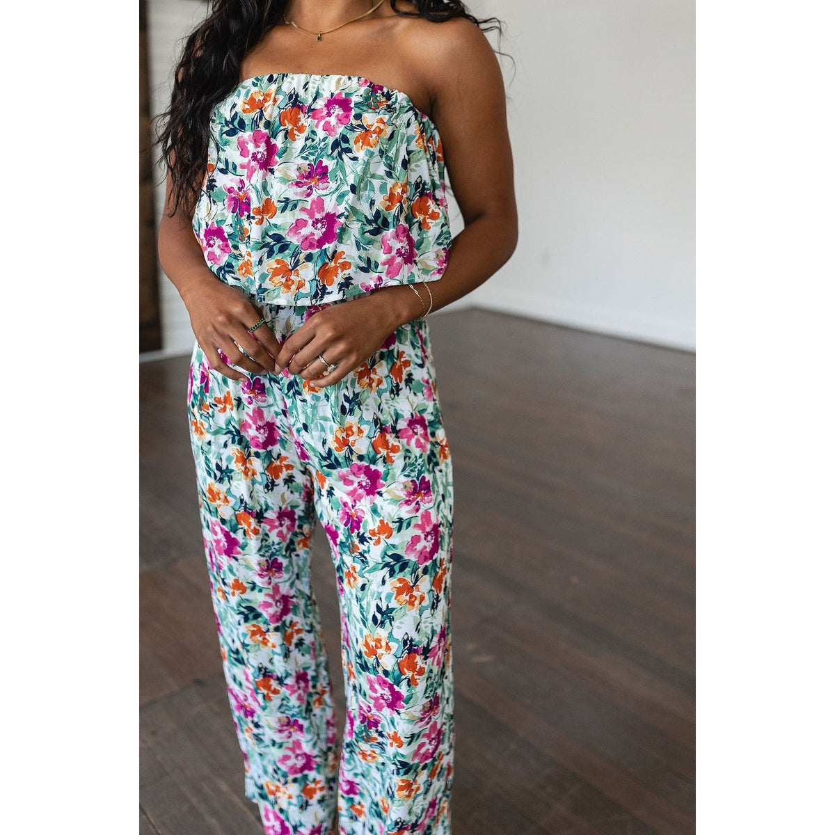 Life of the Party Floral Jumpsuit in Green