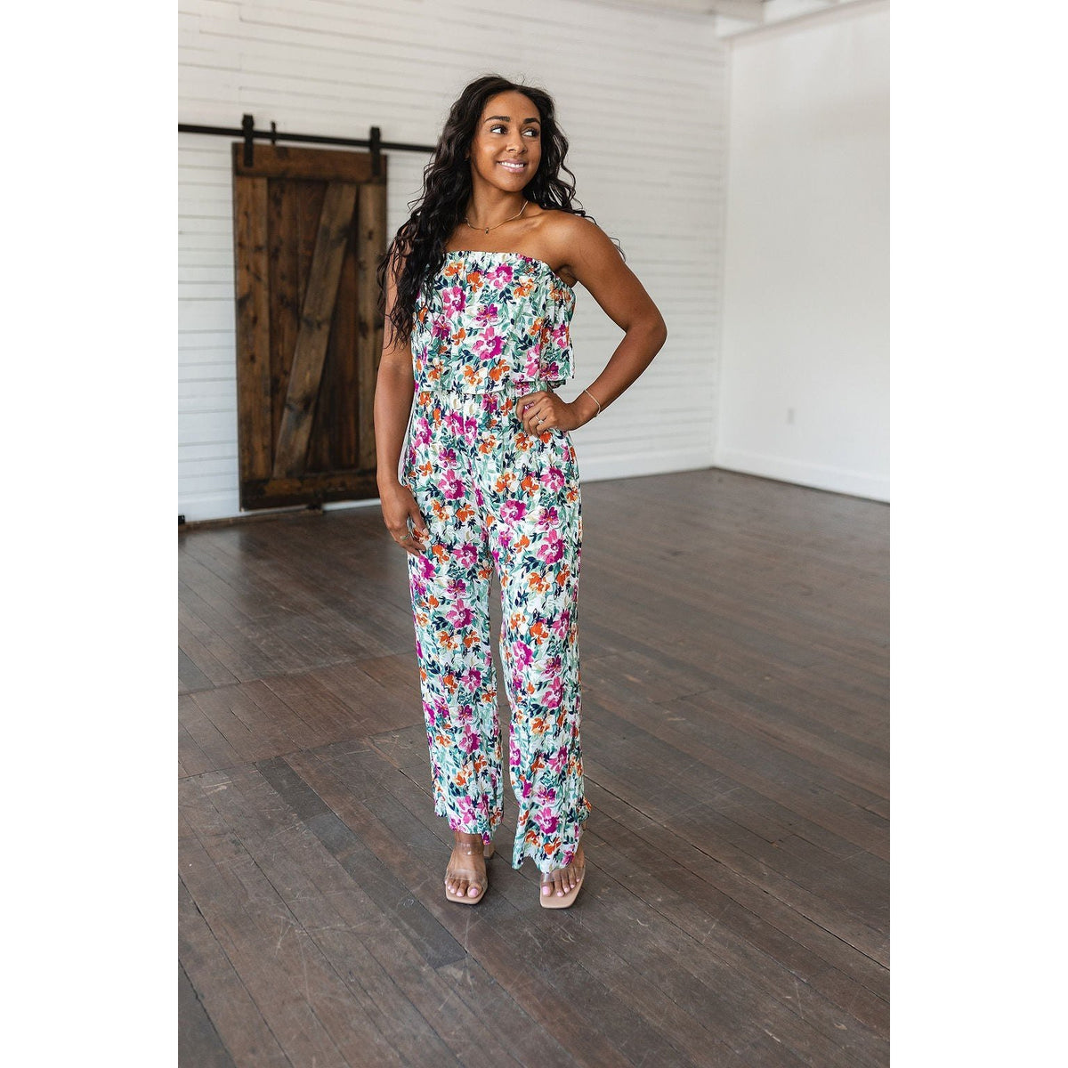 Life of the Party Floral Jumpsuit in Green