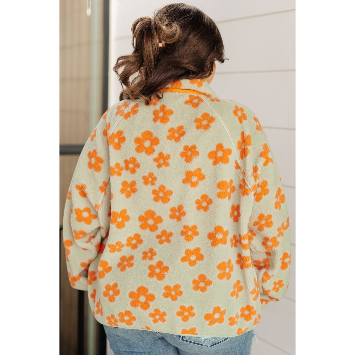 Love It Don't Leave It Floral Fleece Jacket