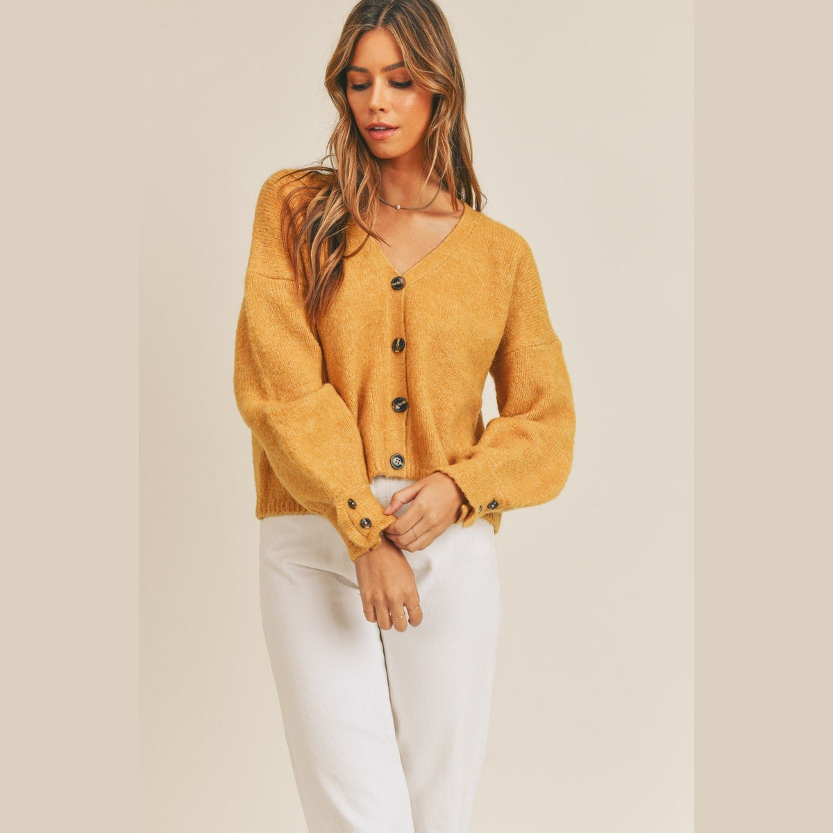 MABLE Long Sleeve Button Down Sweater Cardigan